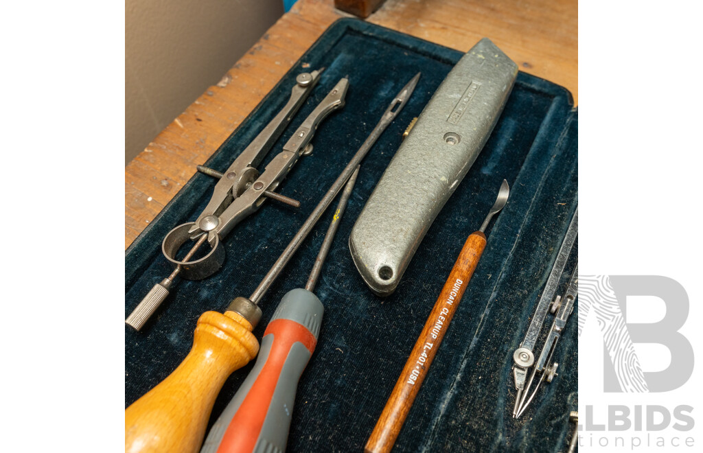 Collection of Various Drawing Impliments