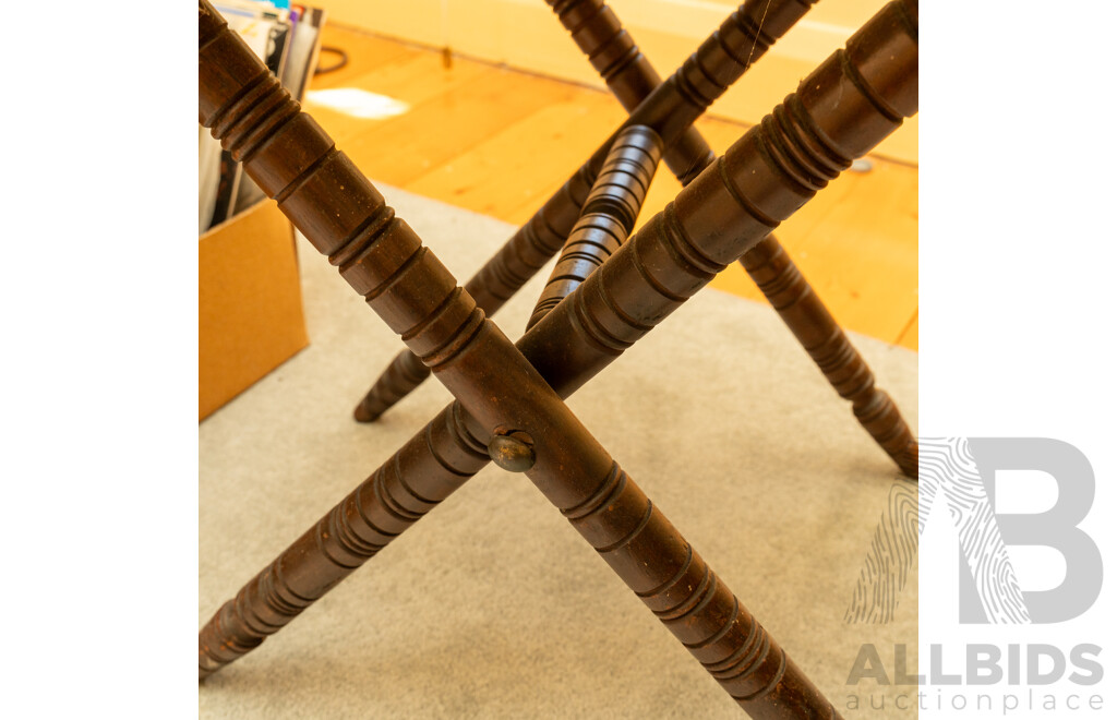 Late Edwardian Mahogany Folding Side Table