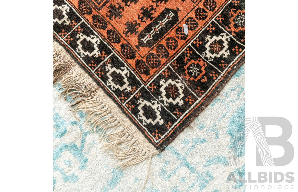 Vintage Persian Baluchi Vegetable Dye Floor Rug