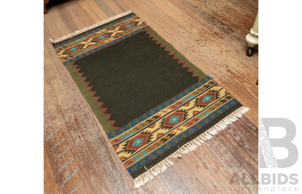 Vintage Persian Vegetable Dye Kilim Floor Rug