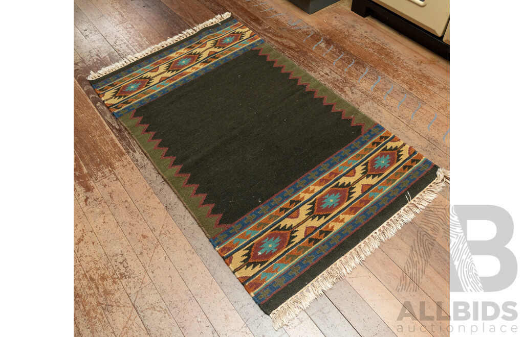Vintage Persian Vegetable Dye Kilim Floor Rug