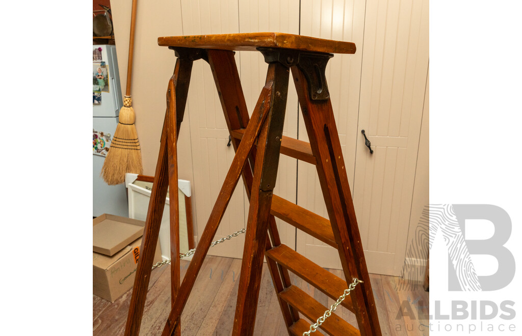Vintage Timber a Frame Ladder