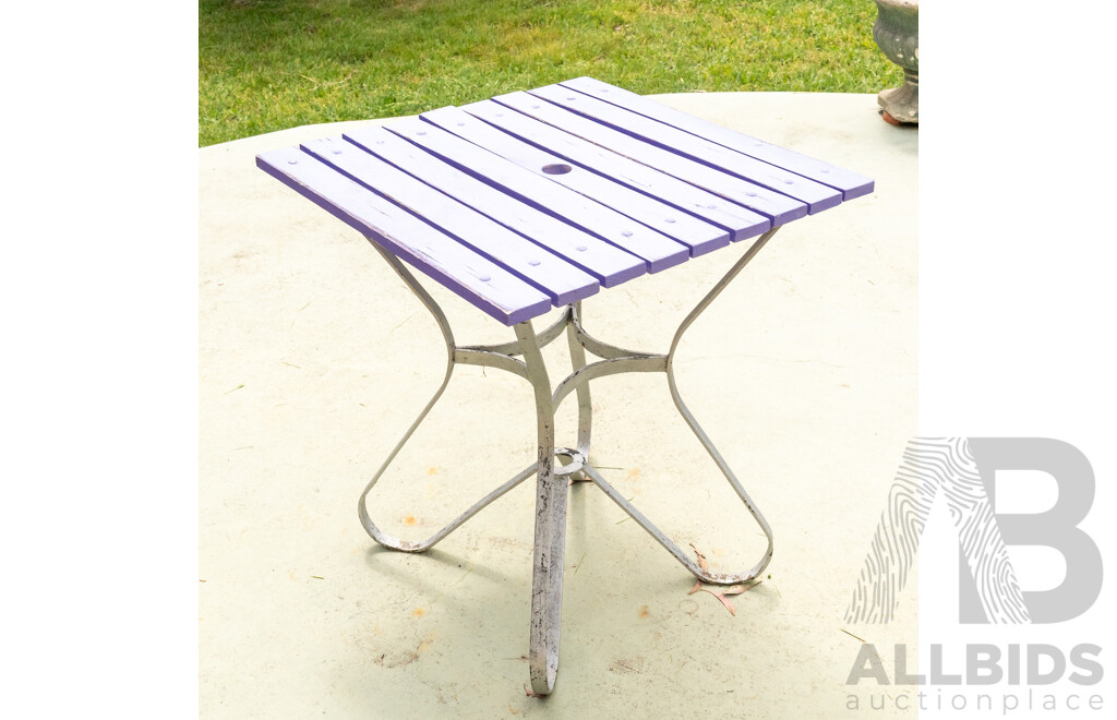 Vintage Timber Top Outdoor Table
