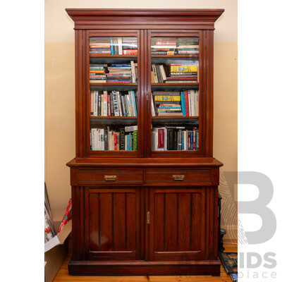 Good Edwardian Oak Legal Bookcase