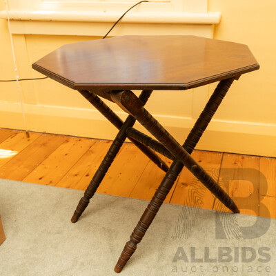 Late Edwardian Mahogany Folding Side Table
