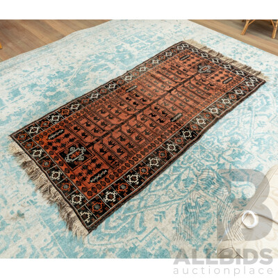 Vintage Persian Baluchi Vegetable Dye Floor Rug