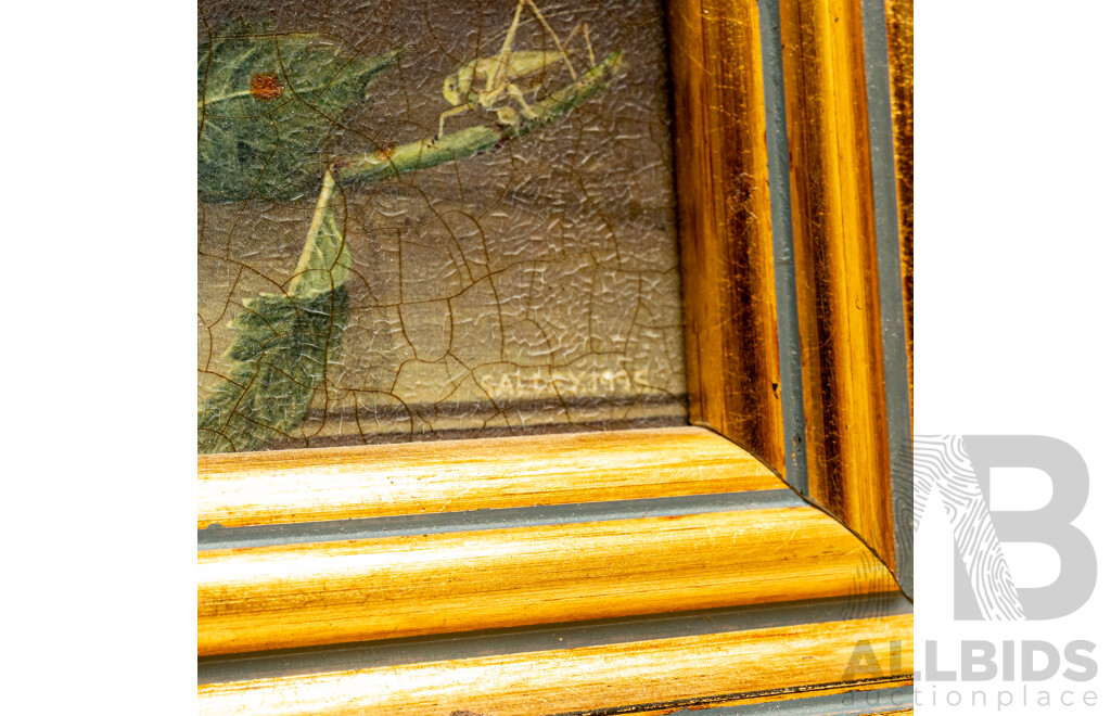 Salley (20th Century, British, Working c1990s), Still Life - Hydrangeas, Wonderful Original Oleograph, 22 x 26 cm (frame)