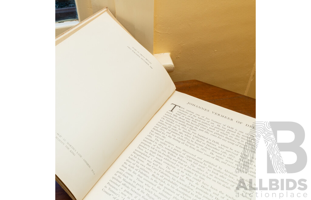The Paintings of Jan Vermeer Book - Vintage Phaidon Edition Published 1940 George Allen & Unwin Ltd, London