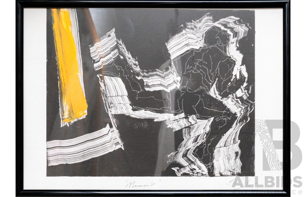 John Pratt, (20th Century, Australian), Moment, Wonderful Original Artist Proof Signed & Dated Collage, 22 x 31 cm (frame)