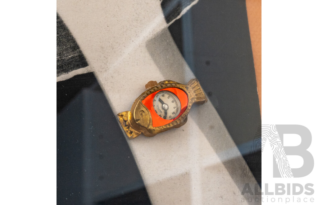 Sally Edwards, (20th Century, Australian), Man Ray Hand, Mixed Media Collage with Watch, 66 X 53 Cm (frame)