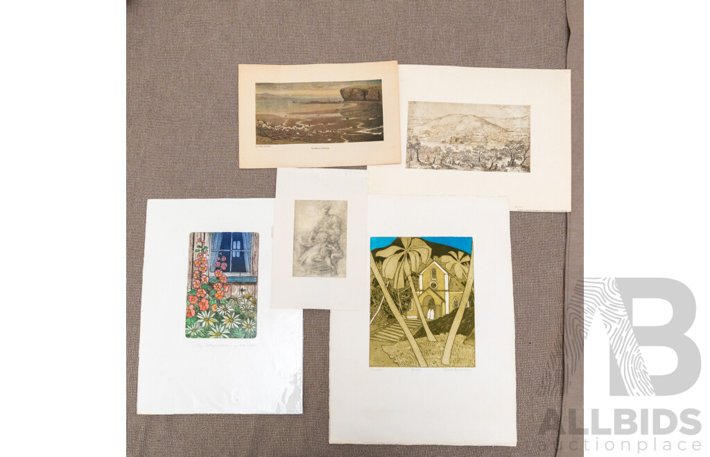 John Brusdon (20th Century, British, 1933-2014) & Cynthia Taylor (20th Century, New Zealander, 1947-), Trio of Hand Coloured Editioned & Signed Etchings,