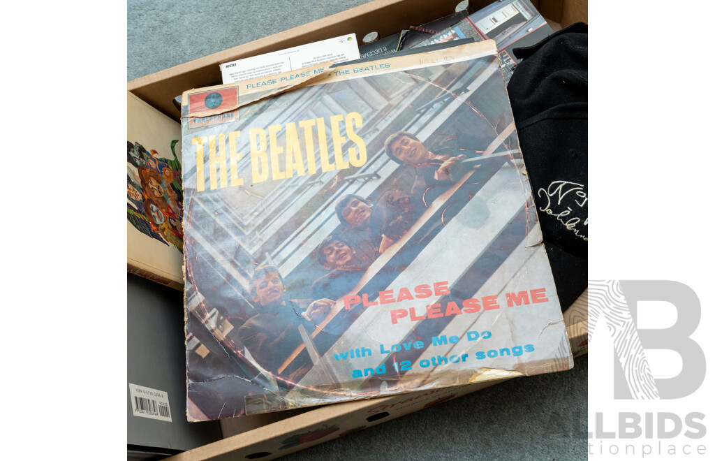 Nice Collection of Beatles and John Lennon Books, CDs, Cap & More