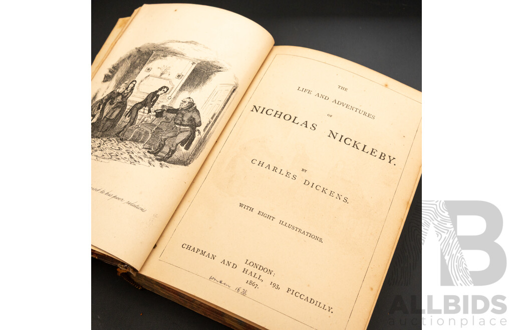 Charles Dickens, (19th Century, British, 1812-1870), The Life and Adventures of Nicholas Nickeleby, 1867