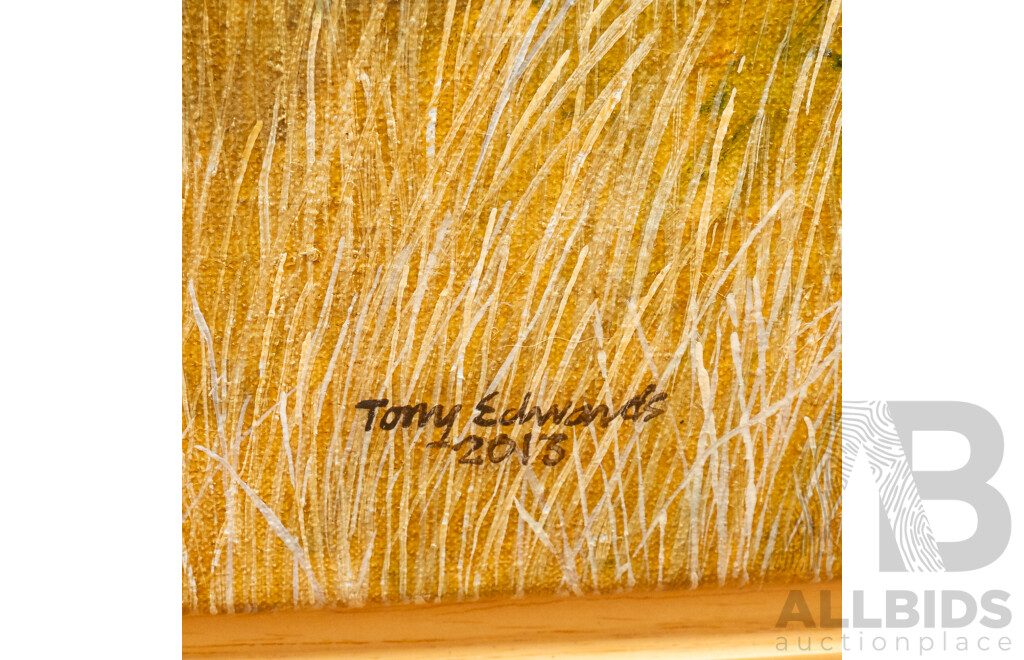 Tony Edwards, (20th Century, Australian, 1944-), Osterly Park House, Isleworth, Hounslow, Greater London, Wonderful Original Oil on Canvas, 54 x 79 cm (frame)