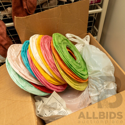 Bulk Lot of Lovely Unused and Reusable Coloured Paper Lanterns