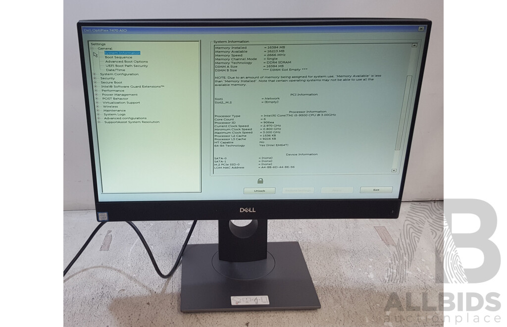 Dell OptiPlex 7470 AIO Intel Core i5 (9500) 3.00GHz-4.40GHz 6-Core CPU 23.8-Inch Touchscreen All-in-One Computer