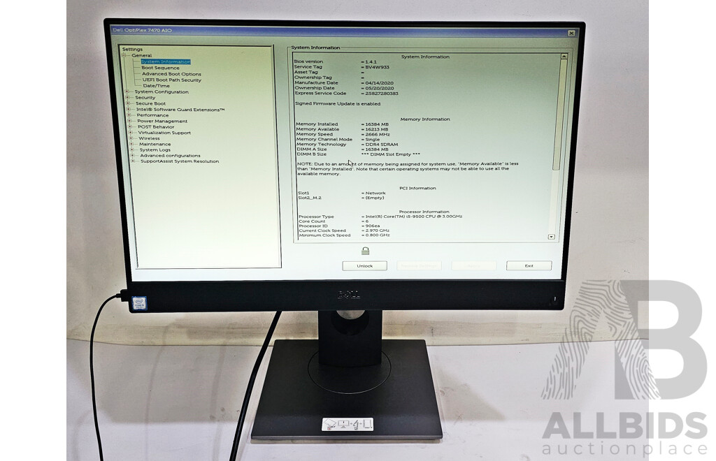 Dell OptiPlex 7470 AIO Intel Core i5 (9500) 3.00GHz-4.40GHz 6-Core CPU 23.8-Inch Touchscreen All-in-One Computer