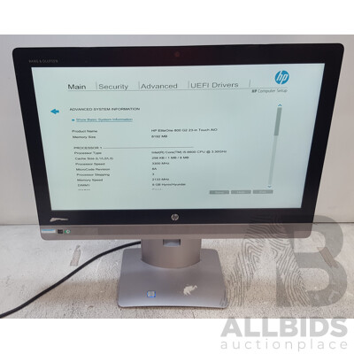 HP EliteOne 800 G2 Intel Core i5 (6600) 3.30GHz-3.90GHz 4-Core CPU 23-Inch Touchscreen All-in-One Computer