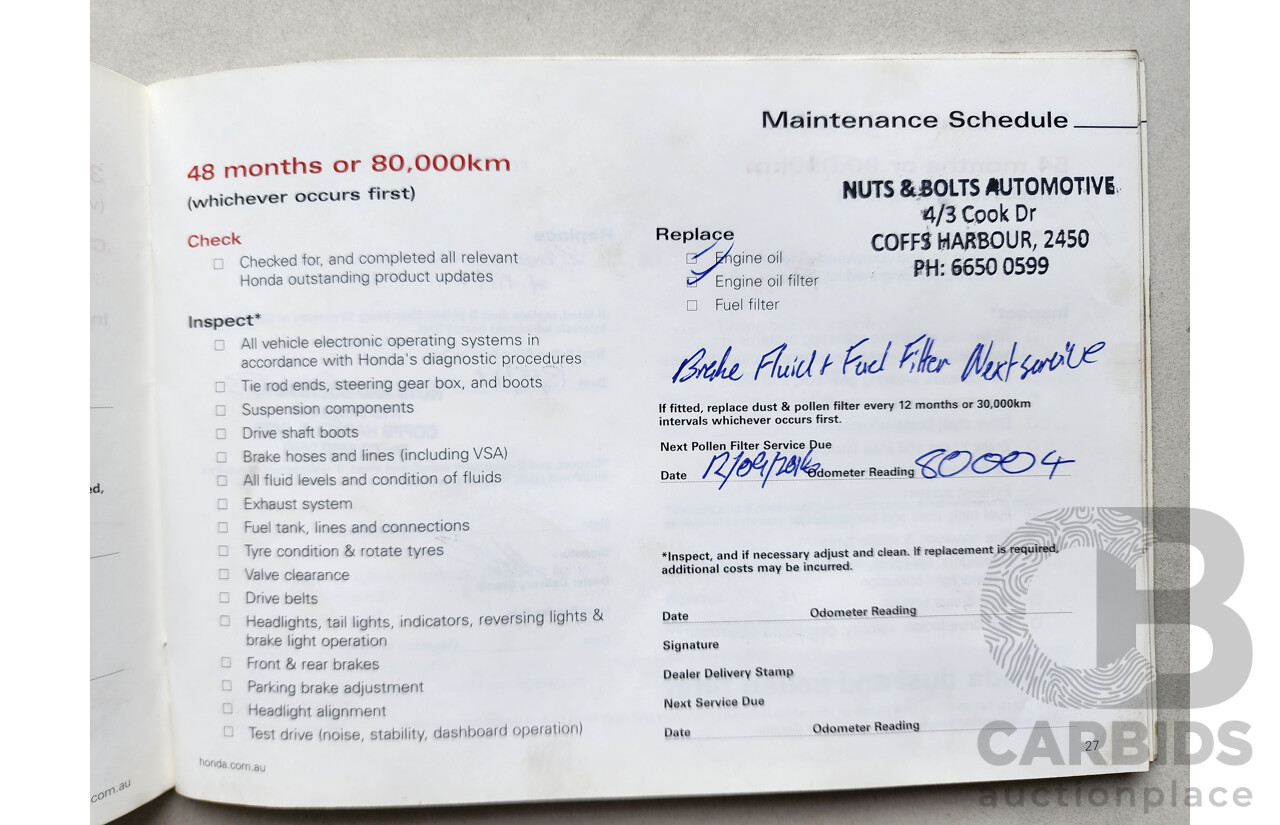 2/2008 Honda Accord VTi Luxury 50 4d Sedan Grey 2.4L