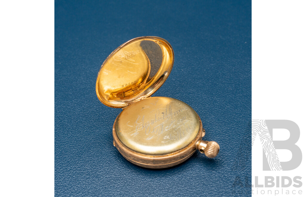 Antique 14k Ladies Open Face Pocket/fob Watch, C.1900, 35mm, 38.33 Grams