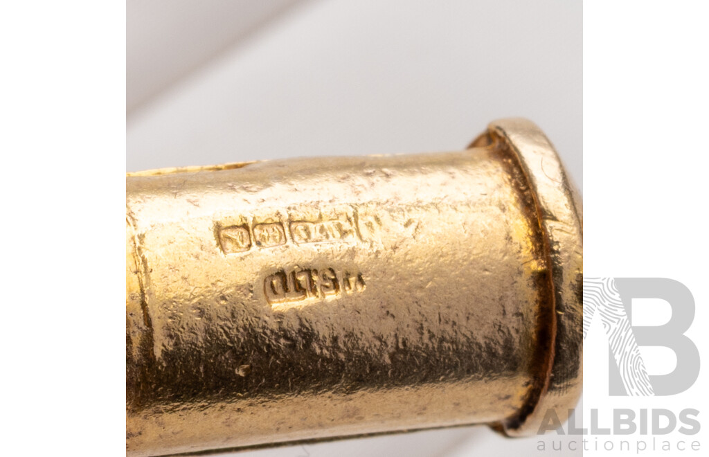 9ct Vintage Opening Mailbox Charm, 12mm, 2.93 Grams