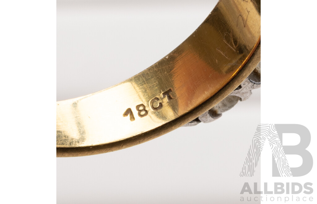 18ct Vintage Diamond Eternity Ring, TDW 0.50ct, Size N, 4.53 Grams