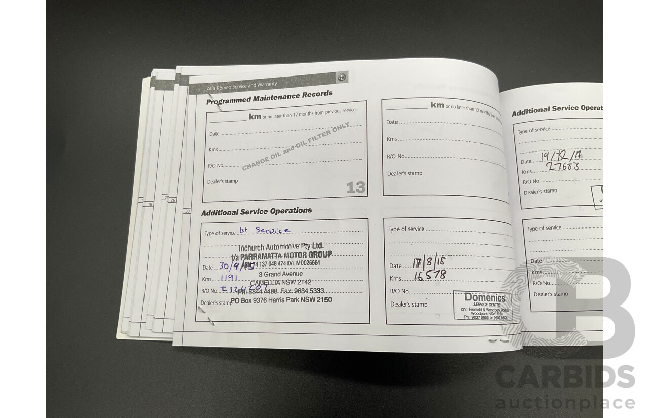 4/2015 Alfa Romeo Giulietta Distinctive MY15 5d Hatchback Alfa Red Turbo 1.4L