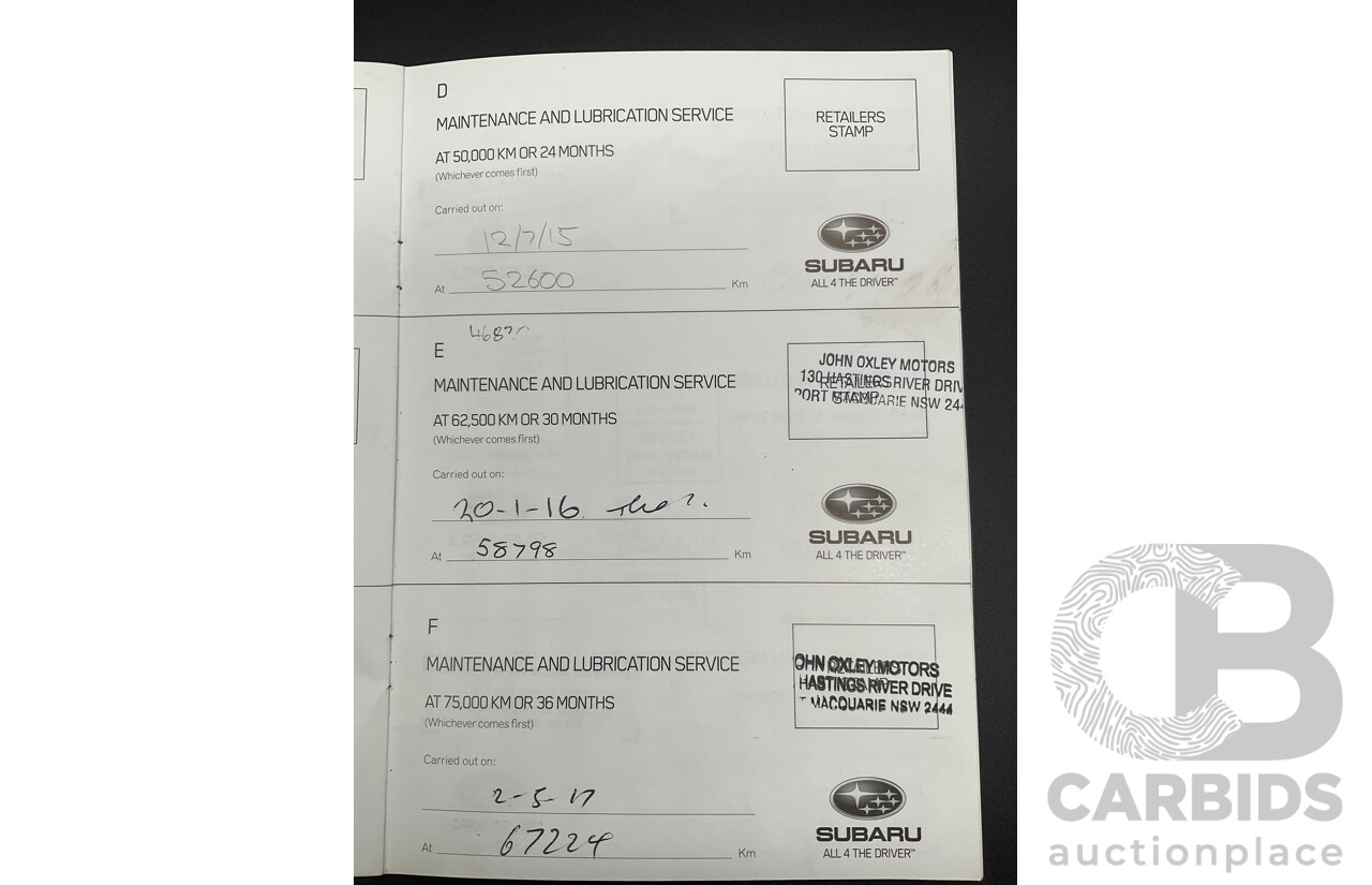 1/2013 Subaru Forester 2.5i-L MY13 4d Wagon Satin White Pearl 2.5L