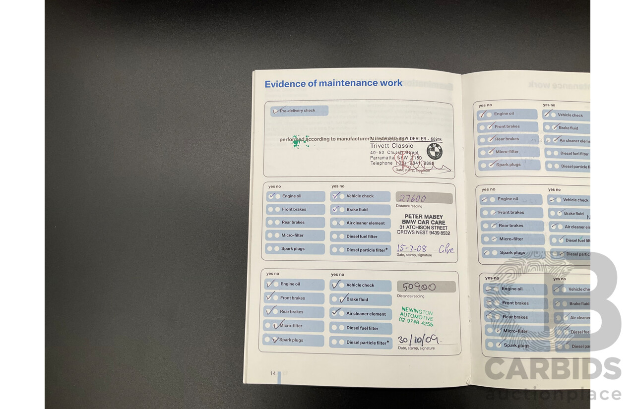 2/2007 BMW 320i Executive E90 4d Sedan Monaco Blue 2.0L