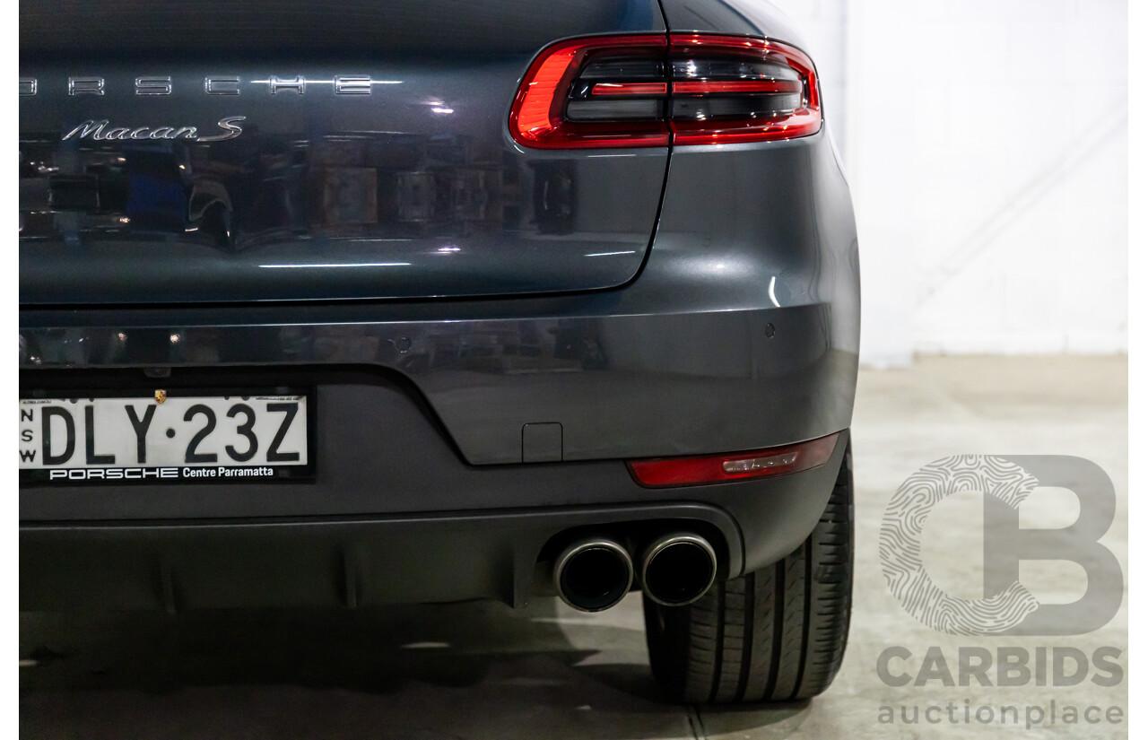 04/2017 Porsche Macan S (AWD) MY17 4d Wagon Volcano Grey Metallic Turbo V6 3.0L