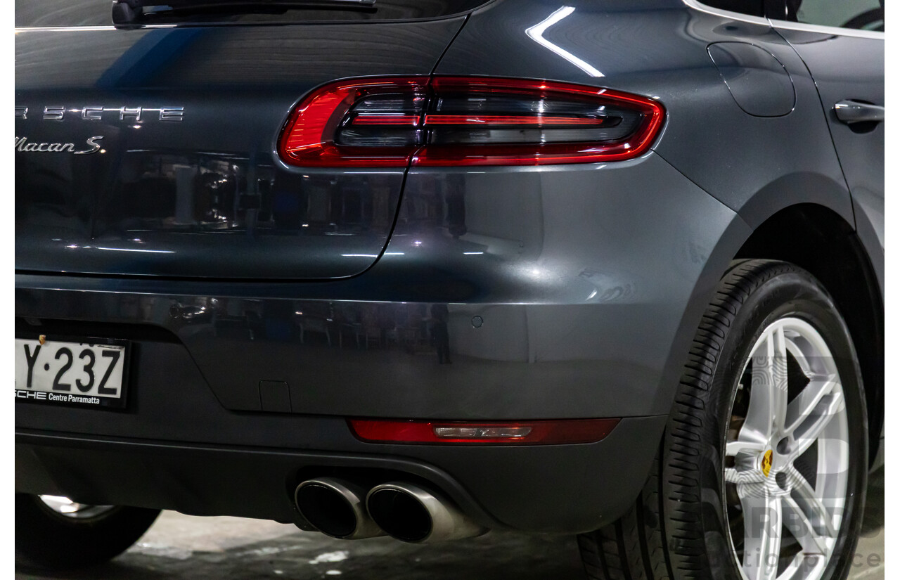 04/2017 Porsche Macan S (AWD) MY17 4d Wagon Volcano Grey Metallic Turbo V6 3.0L