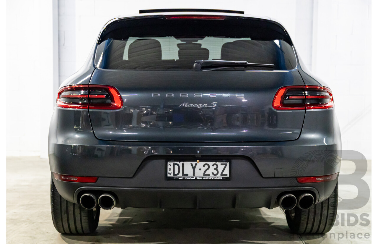 04/2017 Porsche Macan S (AWD) MY17 4d Wagon Volcano Grey Metallic Turbo V6 3.0L