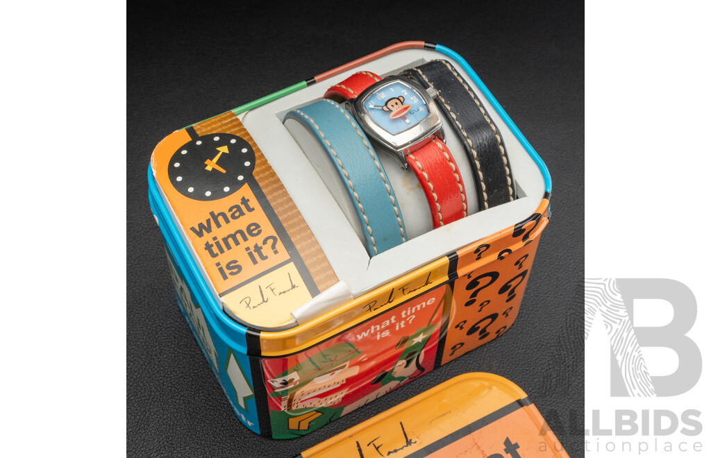 Paul Frank Julius Multi Strap Watch in Original Presentation Collector's Tin