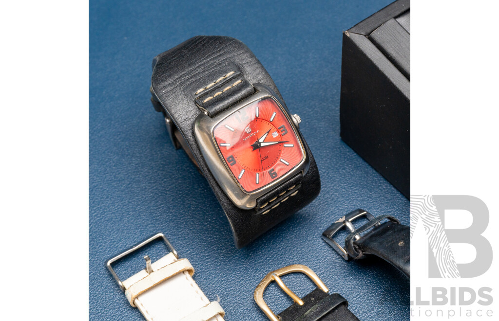 Collection of Watches, Lighter and Silver Tone Earrings - Including JAG & Emporio Armani