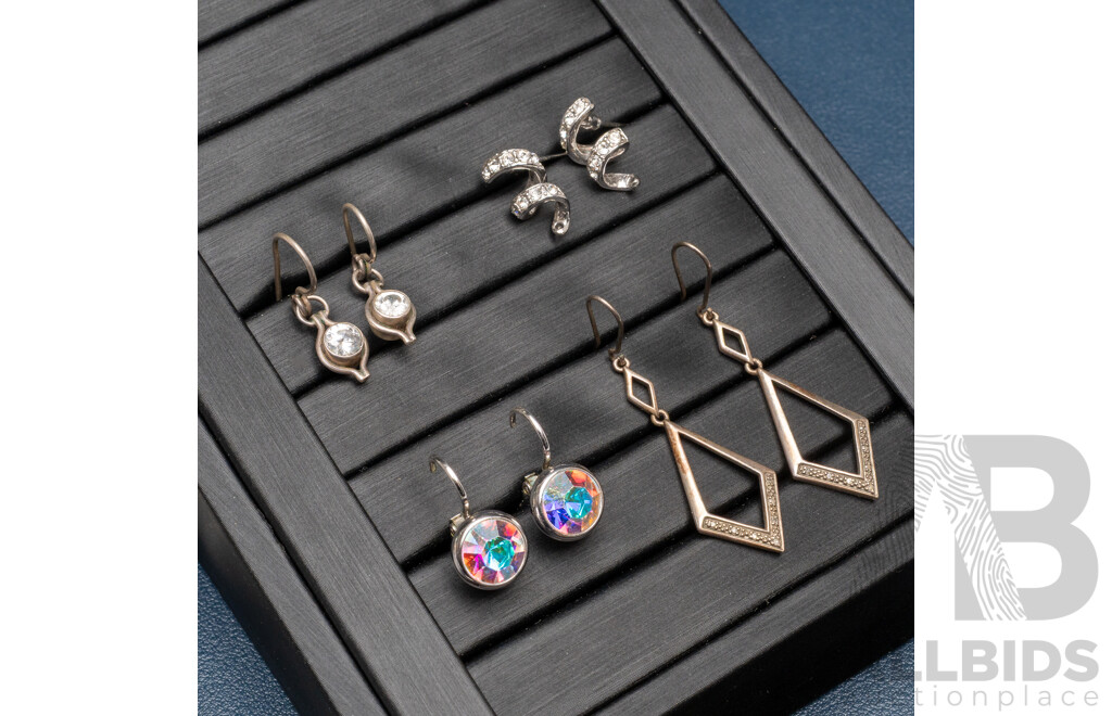 Collection of Watches, Lighter and Silver Tone Earrings - Including JAG & Emporio Armani