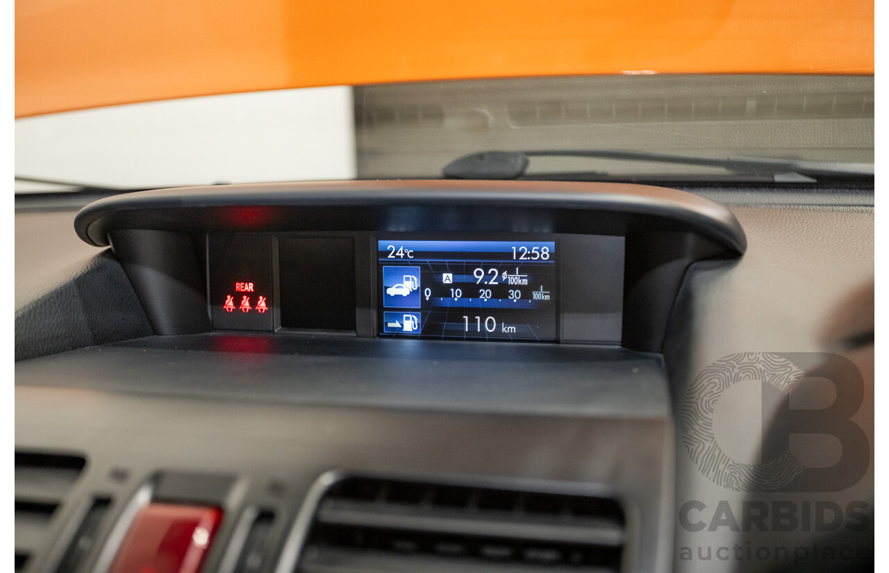 03/2015 Subaru XV 2.0i-S AWD MY14 4D Wagon Tangerine Orange 2.0L