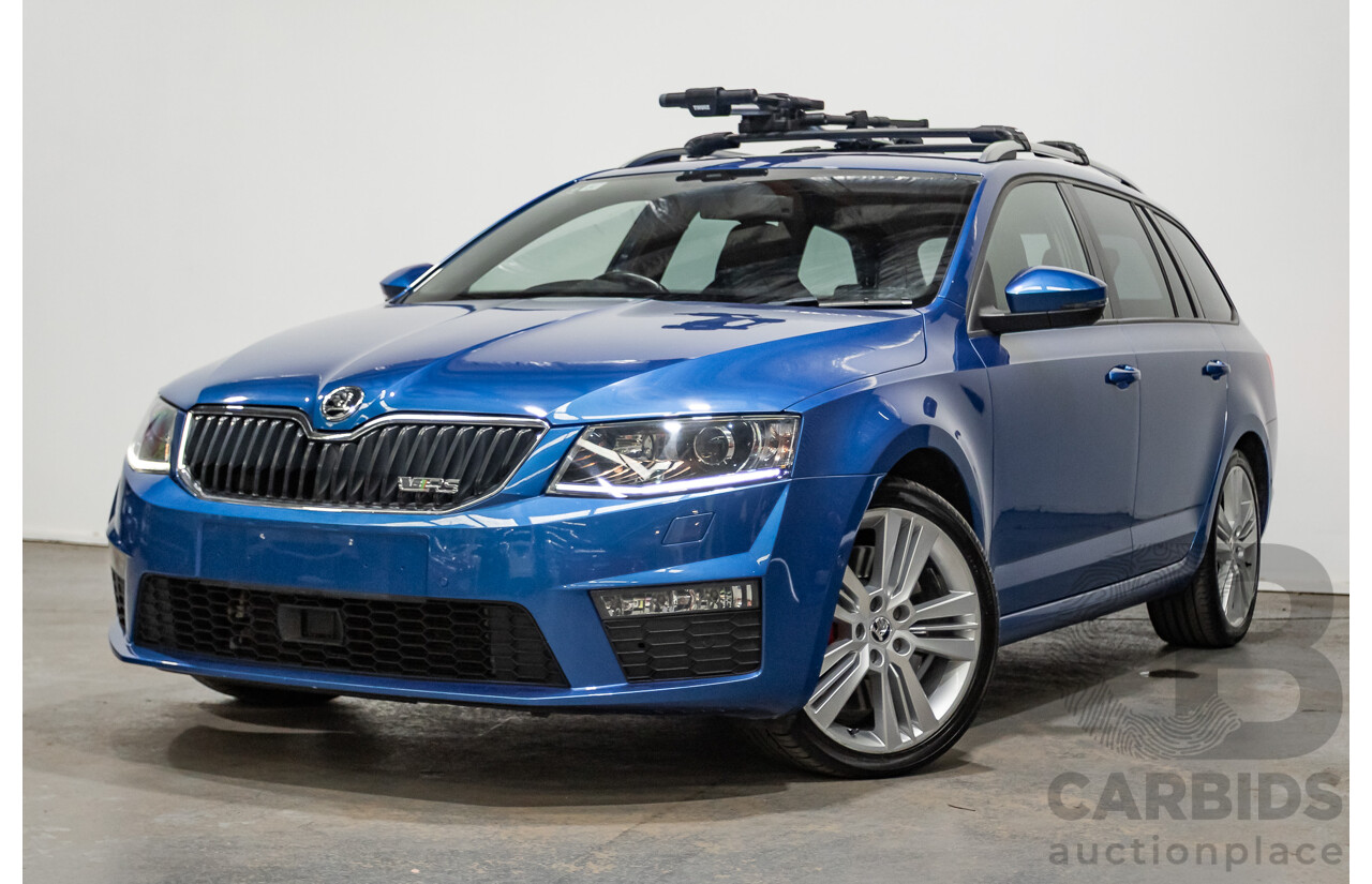 06/2015 Skoda Octavia RS 162 TSI NE MY15 4d Wagon Race Blue Metallic Turbo 2.0L