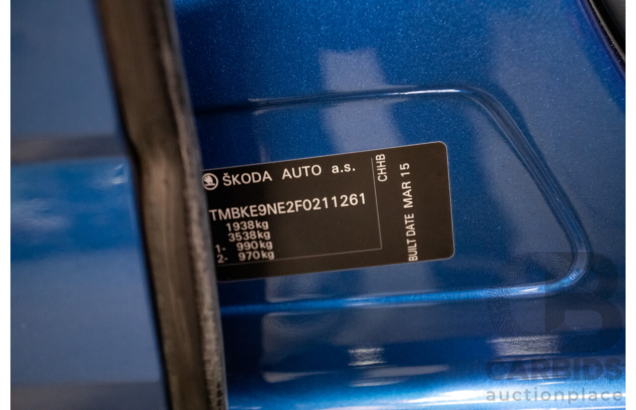 06/2015 Skoda Octavia RS 162 TSI NE MY15 4d Wagon Race Blue Metallic Turbo 2.0L