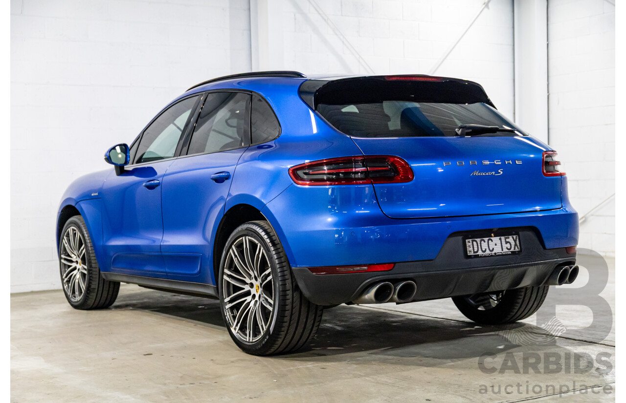01/2016 Porsche Macan S Diesel (AWD) MY16 4d Wagon Sapphire Blue Metallic Turbo Diesel 3.0L