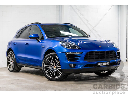 01/2016 Porsche Macan S Diesel (AWD) MY16 4d Wagon Sapphire Blue Metallic Turbo Diesel 3.0L
