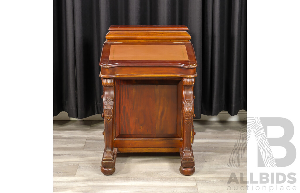 Reproduction Mahogany Davenport Desk