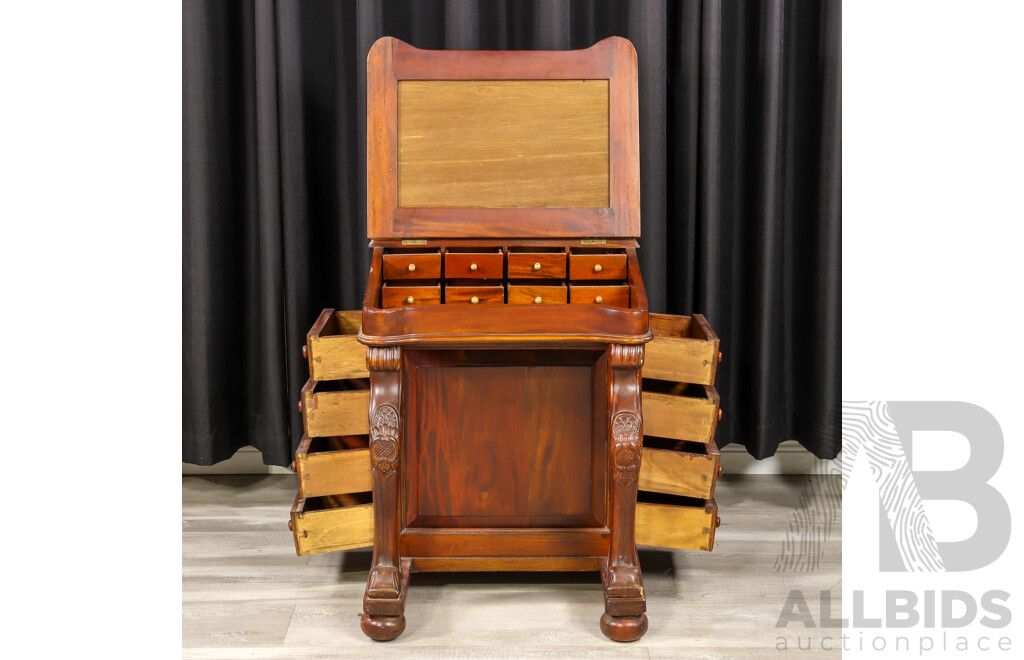 Reproduction Mahogany Davenport Desk