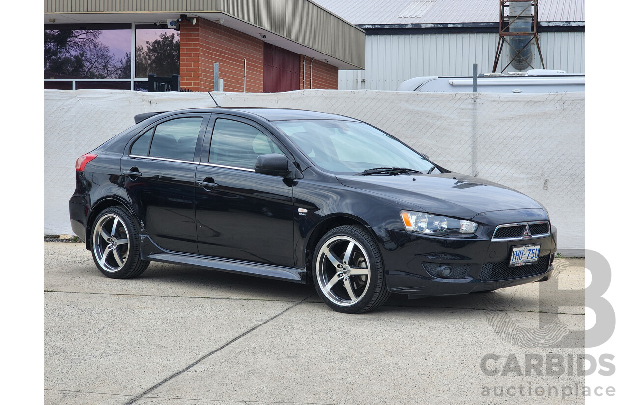 6/2011 Mitsubishi Lancer VR Sportback CJ MY10 5d Hatchback Black 2.0L