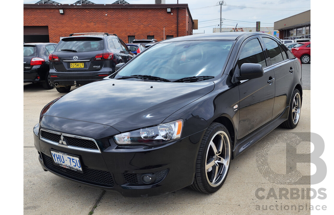 6/2011 Mitsubishi Lancer VR Sportback CJ MY10 5d Hatchback Black 2.0L
