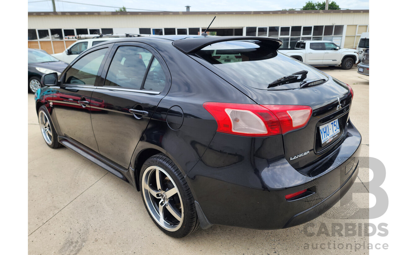 6/2011 Mitsubishi Lancer VR Sportback CJ MY10 5d Hatchback Black 2.0L