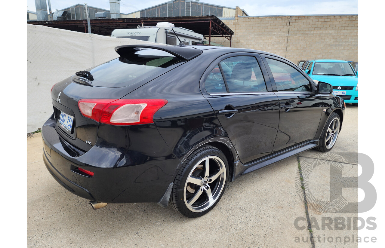 6/2011 Mitsubishi Lancer VR Sportback CJ MY10 5d Hatchback Black 2.0L