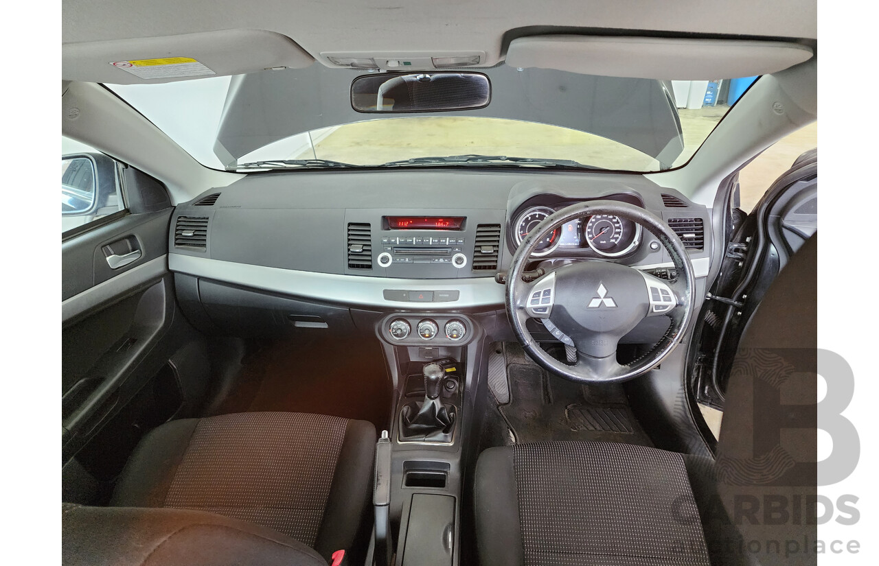 6/2011 Mitsubishi Lancer VR Sportback CJ MY10 5d Hatchback Black 2.0L