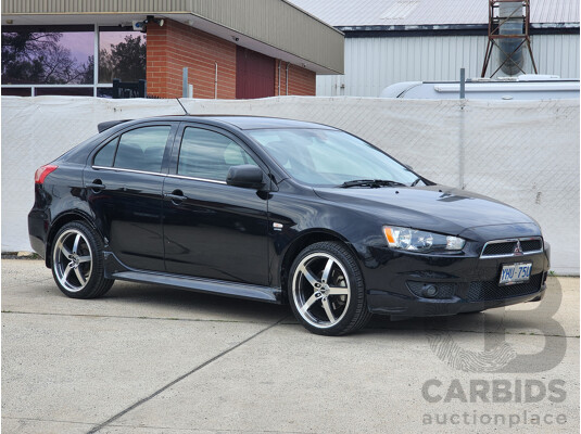 6/2011 Mitsubishi Lancer VR Sportback CJ MY10 5d Hatchback Black 2.0L