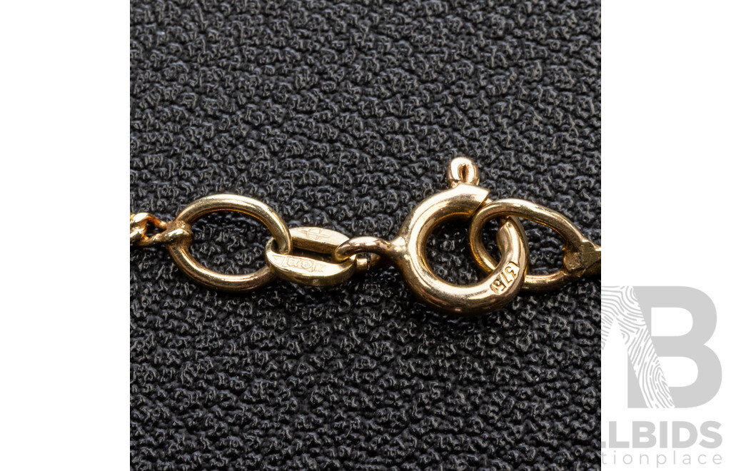 9ct Curb Link Necklace, 55cm, 3.19 Grams