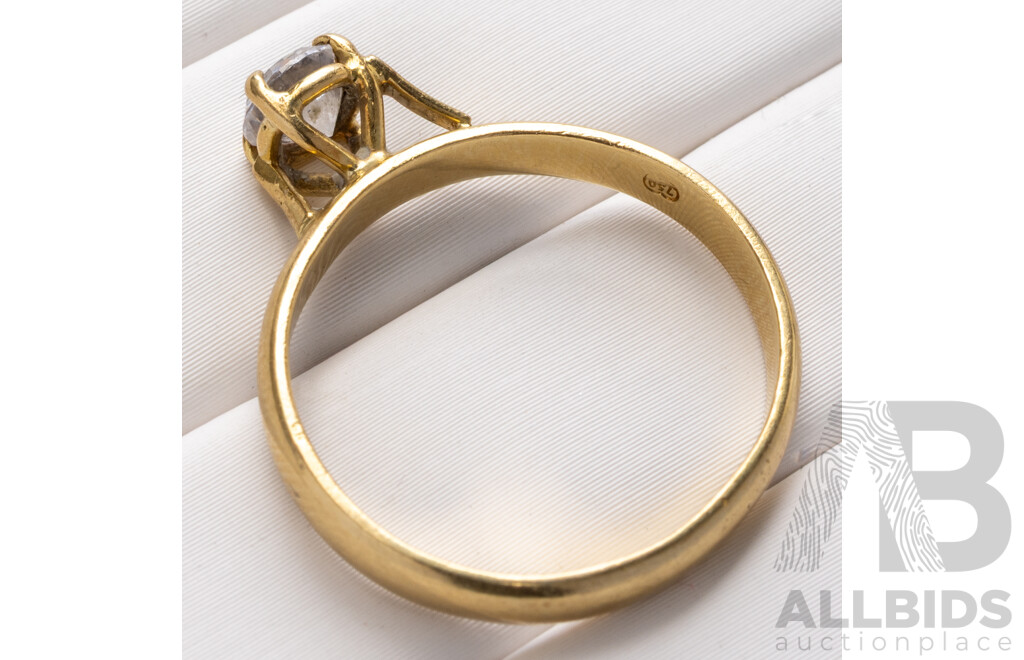 18ct Diamond Solitaire Engagement Ring, TDW 0.45ct, Size O, 2.91 Grams